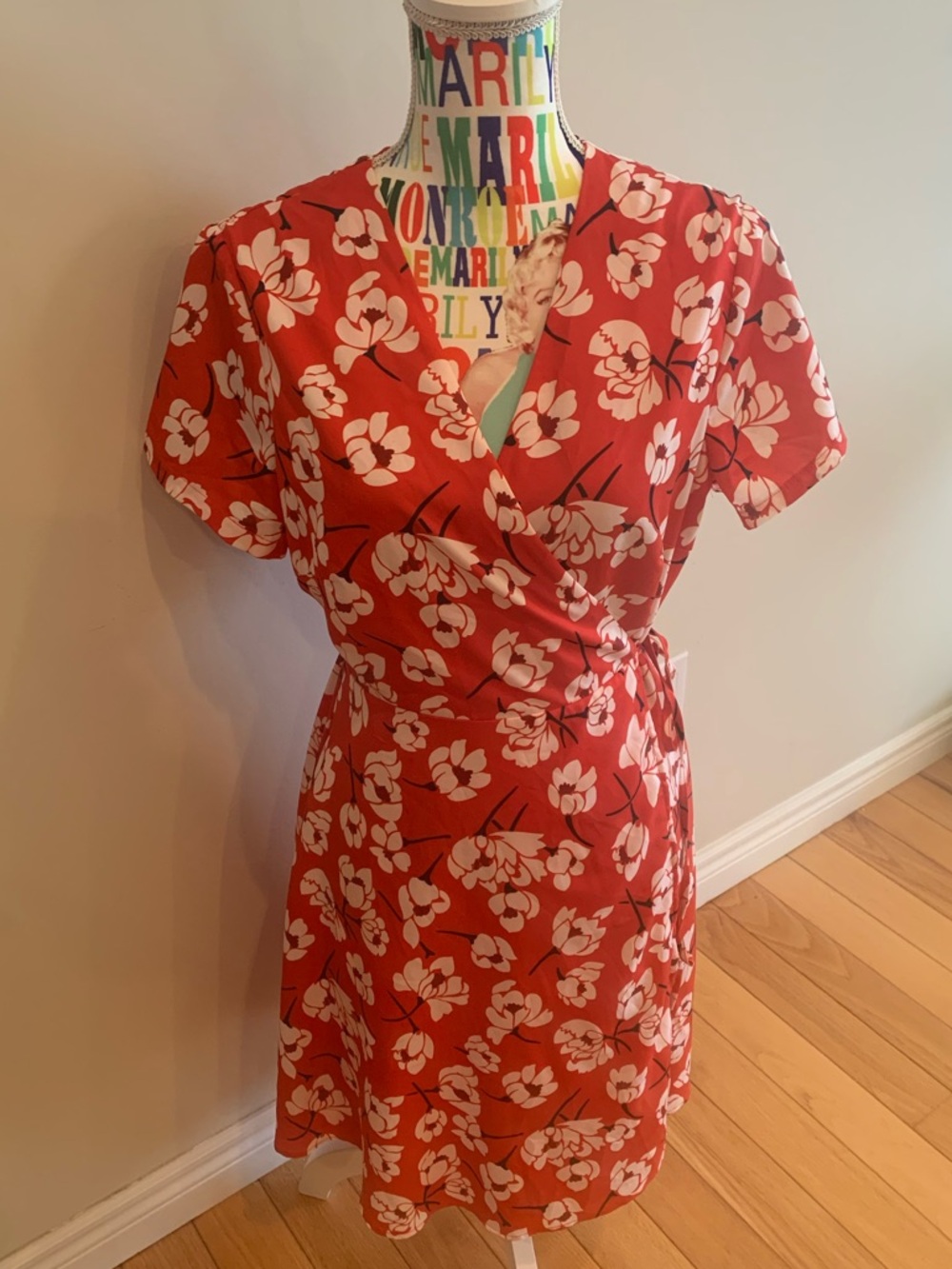 Pink Martini Red Floral Wrap Dress